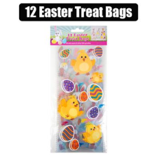 Easter Cellophane Treat Bags 12 Pack